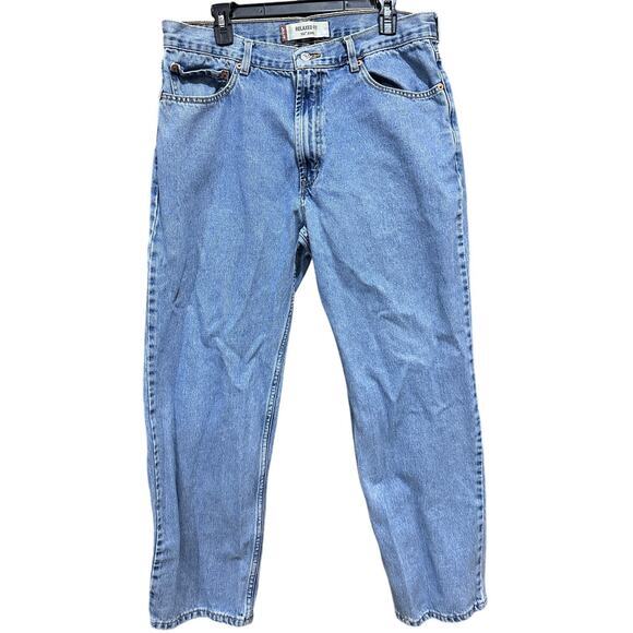 Vintage Levis 550 Jeans Men Size 36 Light Blue Relaxed Fit 100% Cotton Mid Rise - Picture 1 of 10